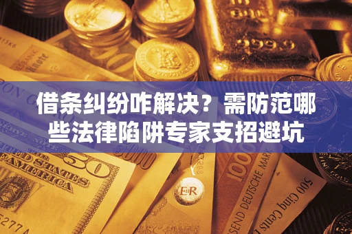 武汉借条纠纷咋解决？需防范哪些法律陷阱专家支招避坑