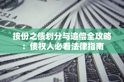 武汉按份之债划分与追偿全攻略：债权人必看法律指南