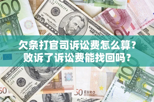 武汉欠条打官司诉讼费怎么算？败诉了诉讼费能找回吗？