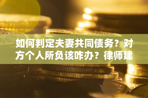 武汉如何判定夫妻共同债务？对方个人所负该咋办？律师建议