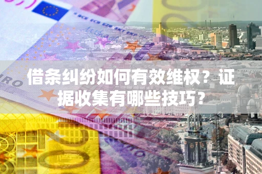 武汉借条纠纷如何有效维权？证据收集有哪些技巧？